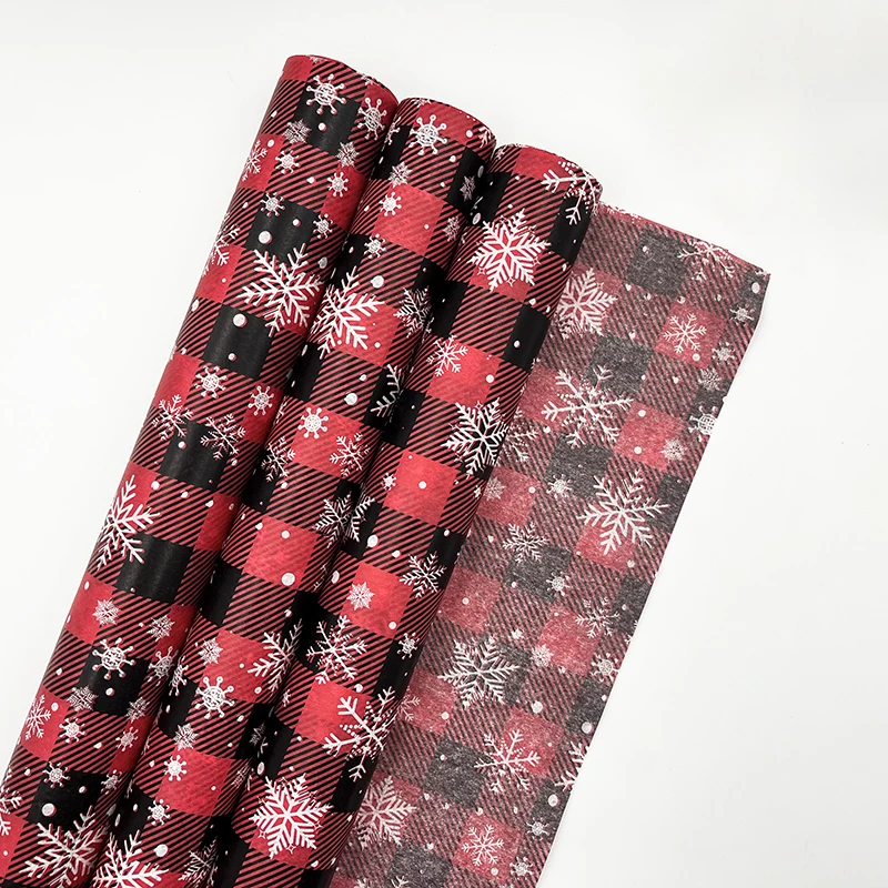 Christmas wrapping paper roll Birthday Gift Clothes tissue paper packaging wrap paper roll white printing papel de regalo