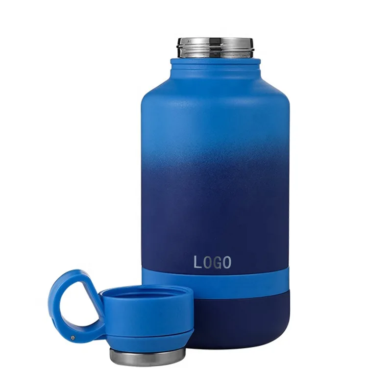 2 in 1 multifunction 32oz double wall stainless steel dog water bottle with bowl pet drinking travel bottle
