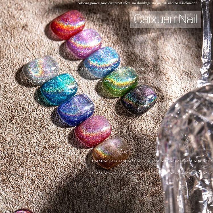 2021 Popular Shiny Wide Cat Eye Gel Polish The Brightest Diamond Crystal Magnetic Nail Polish Soak Off Cats eye UV Gel Varnish