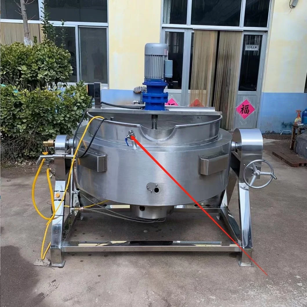 200L  small industrial steam gas electric jacketed cooking kettle Cooking Mixer Pot Jacket Kettle With Agitator good price