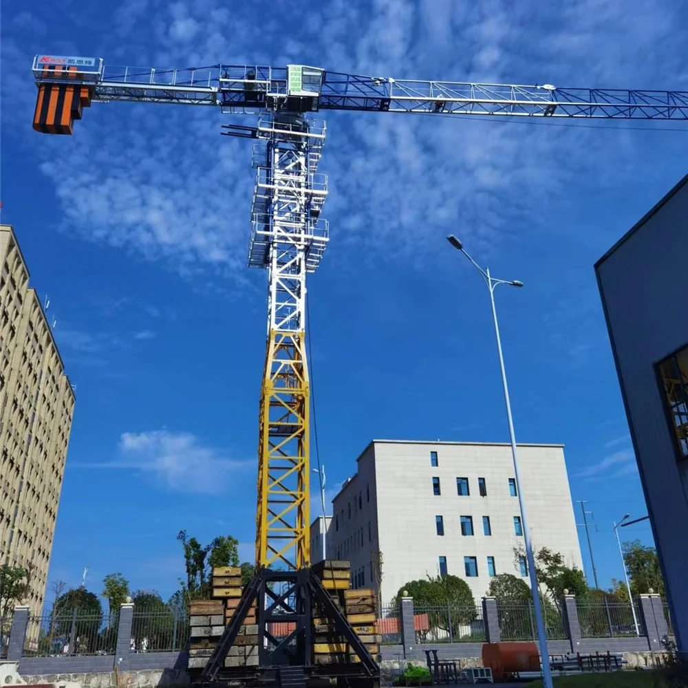 Unique design L68B3 10 tons 30m height roads and railways tower crane fixed chassis