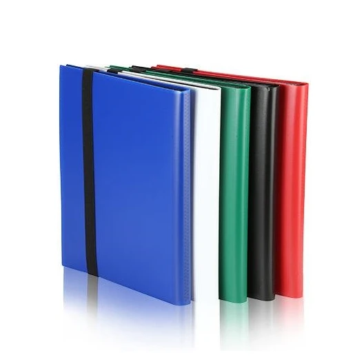 Hot Selling 9 pockets PP Matte Card Binder High Quality Yugioh MTG Trading Card Binders with Elastic Band