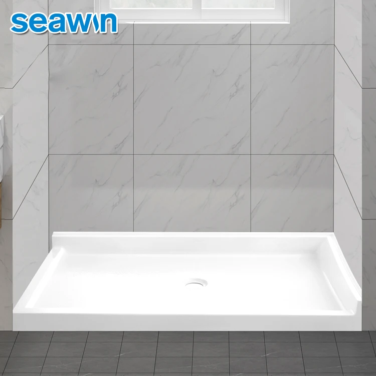 Seawin Double Threshold Flat Bath Acrylic Base Shower Floor Tray
