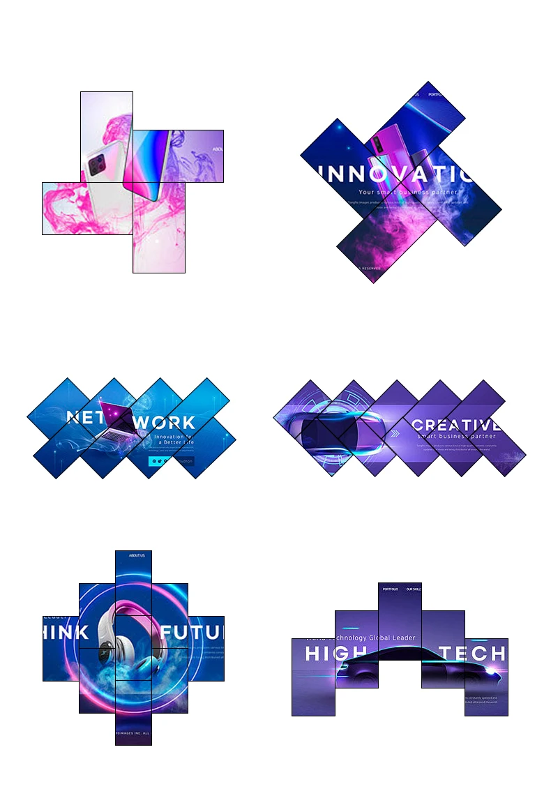 AMV high-definition 4K video wall narrow border video wall 3x3 display 55