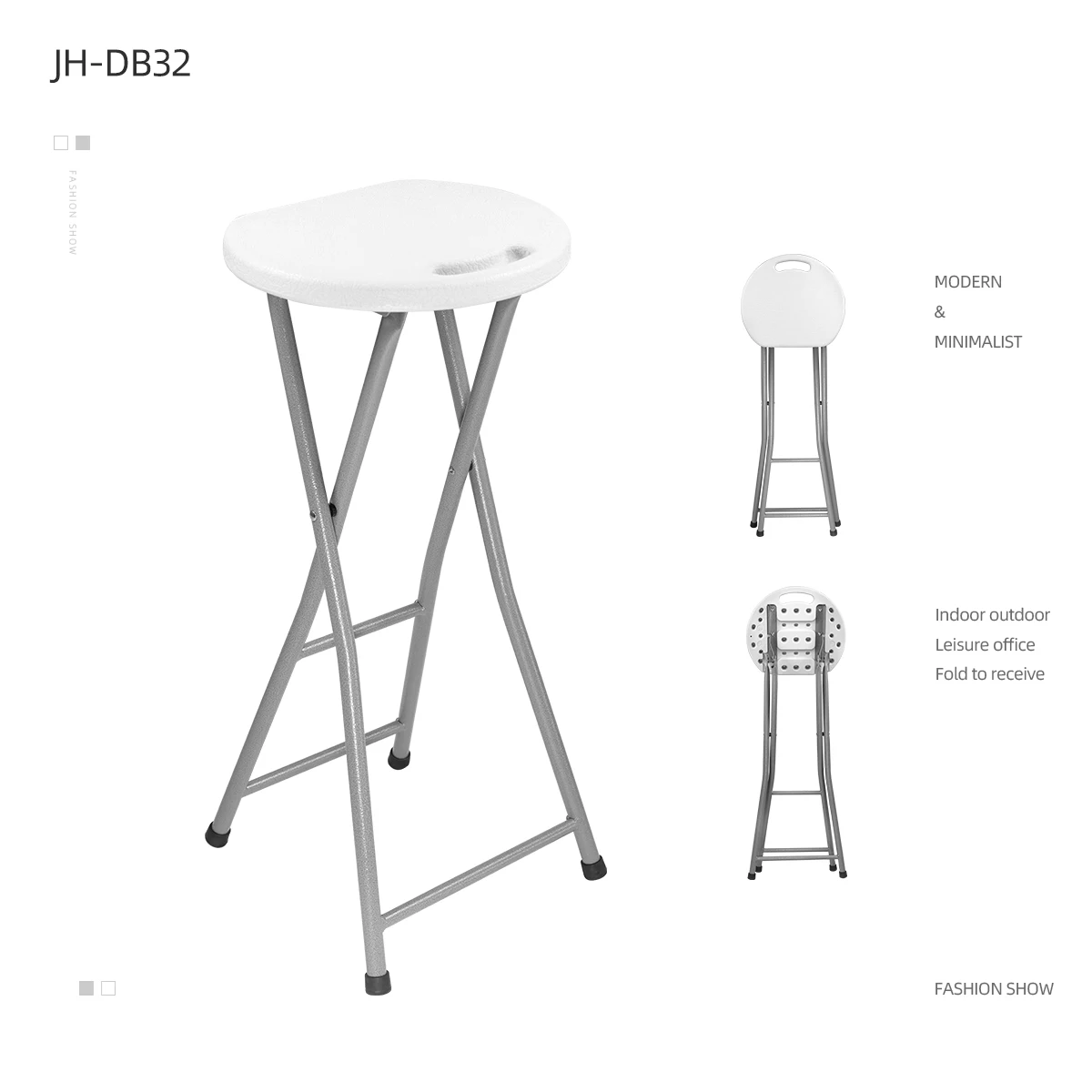 China Manufacturer Sample Good Quality Modern Metal Plastic folding Bar Stool