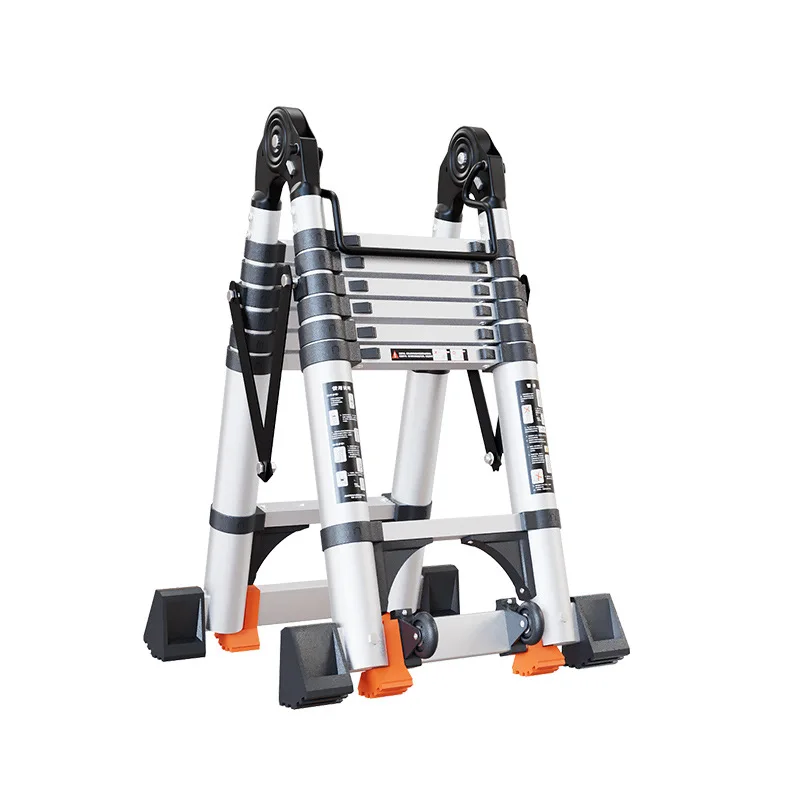 Wholesale High Quality Foldable Aluminium Telescopic Ladder Multipurpose Aluminium Ladder Herringbone ladder