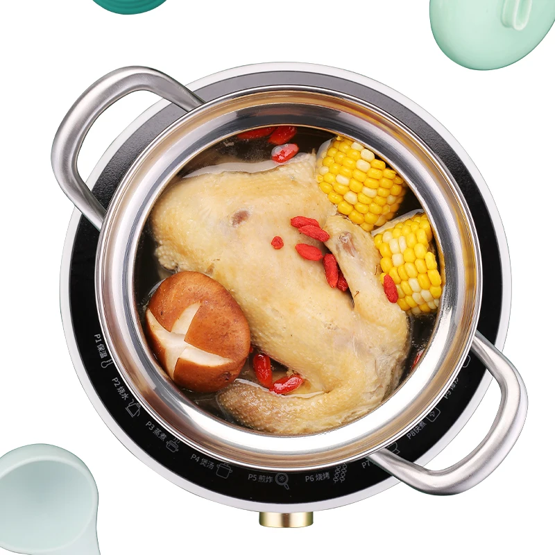 
SSGP 5-9Quart Stainless Steel Nonstick Pot Healthy Food Grade Stew Stockpot Saucepot Cookware With Glass Lid Soup & Stock Pots 