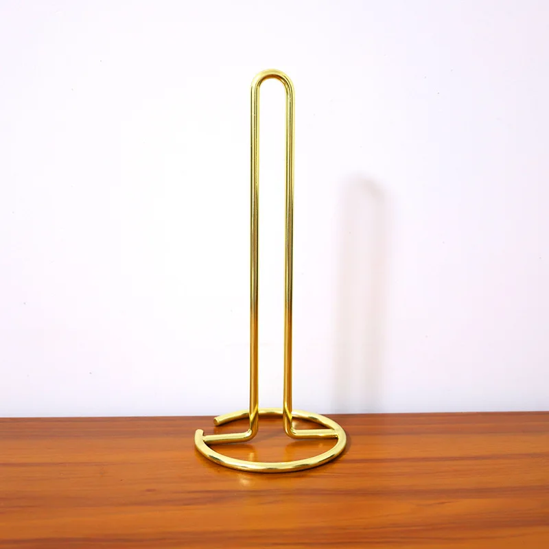 Nordic Gold Metal Iron Desktop Paper Towel Holder Dining Room Living Room Toilet Roll Paper Holder Storage Rack Napkin Holder