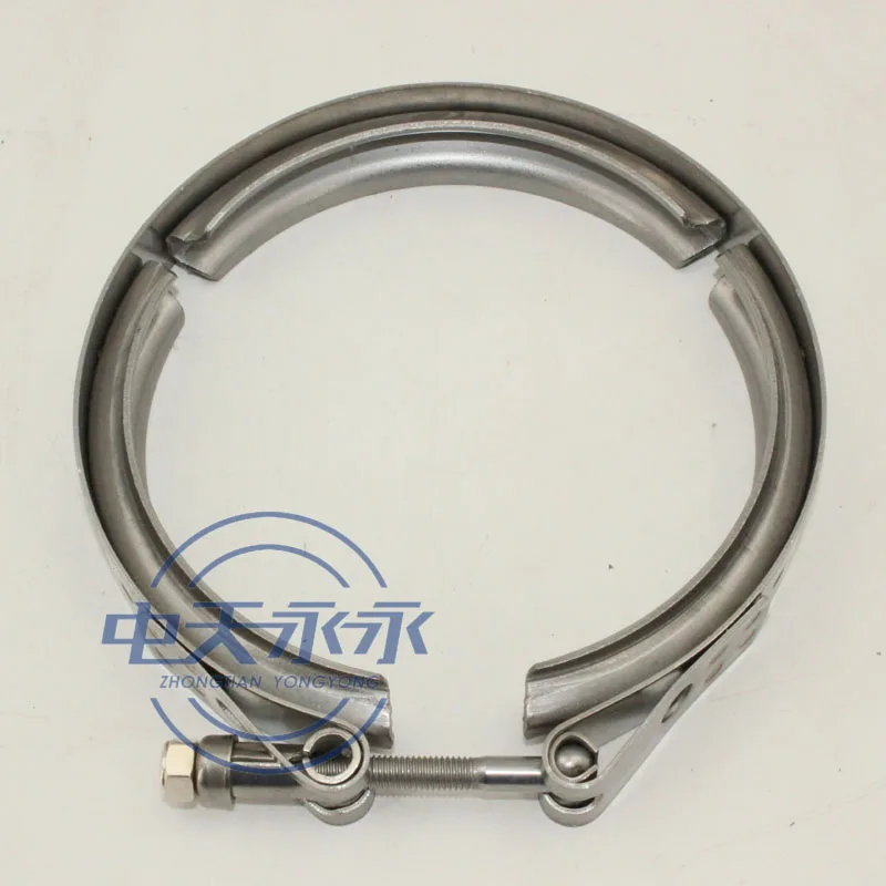 Stainless steel T bolt V band pipe clamps for turbocharger