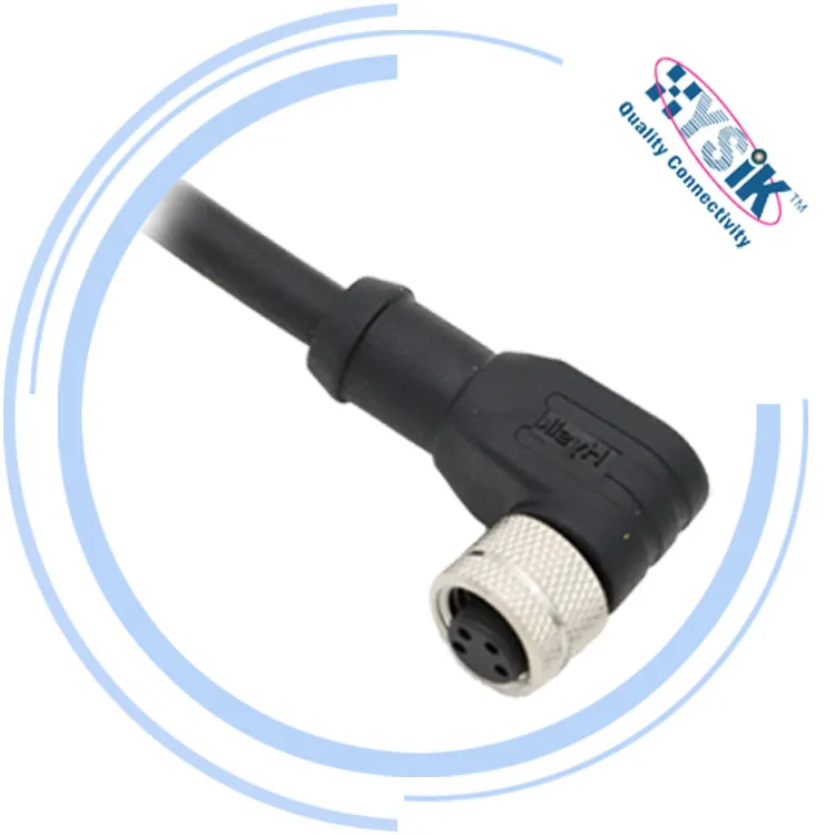 M8 Cable Assembly 2 3 4 5 6 8 Position IP67 Waterproof M8 Sensor Cable PVC Jacket Male Female Straight Aviation Connector 1Meter