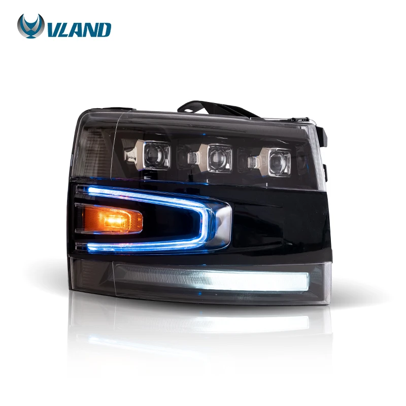 VLAND Led Headlights 1500 2500HD 3500HD HD 2500 3500 2007-2013 Animation DRL Front Lamp For Chevrolet Silverado Head Lights