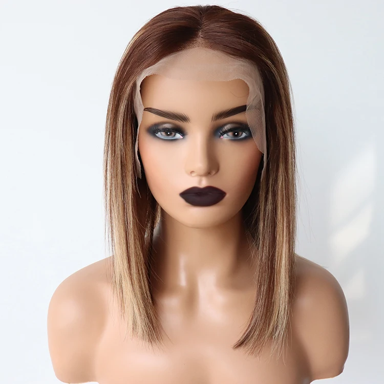 
Beautiful Blonde Highlight Color High Quality Brazilian Virgin Hair Jewish Wig Kosher Wigs For women 