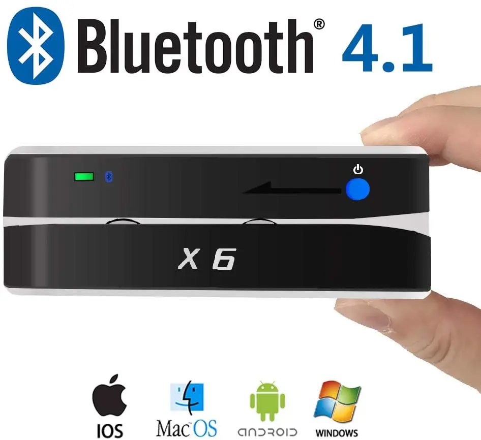 Аппарат для оплаты кредитной карты MSRX6BT аппарат MIS PIN pad устройство терминала мини-считыватель чипов кредитных
