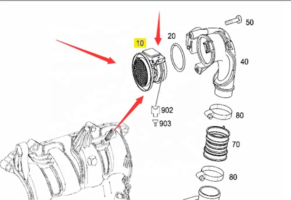  W204 W205 C200 M271 датчик расхода воздуха для Mercedes-Benz c300 c200 c350 2710940248