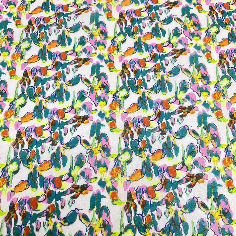 High quality breathable floral 3d digital print premium 100 cotton fabric for women dress