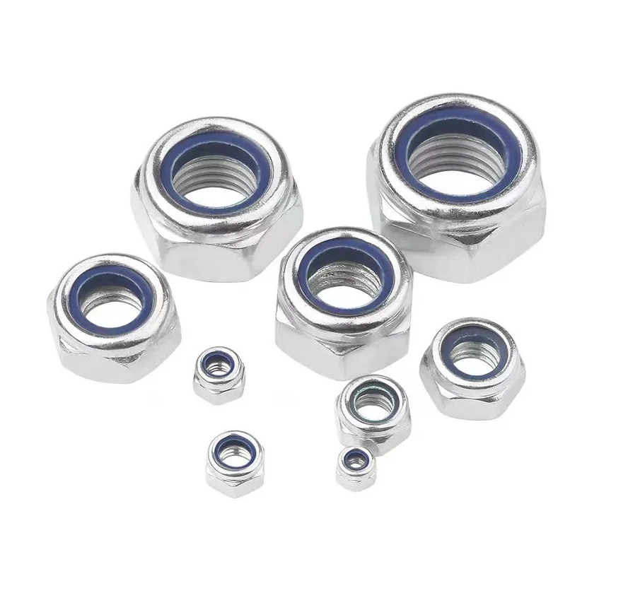 DIN985 DIN982 Nylock Nut  M2 - M24 #8-32 #10-24 1/4-20 5/16-18 Stainless Steel Nylon Locking Nut
