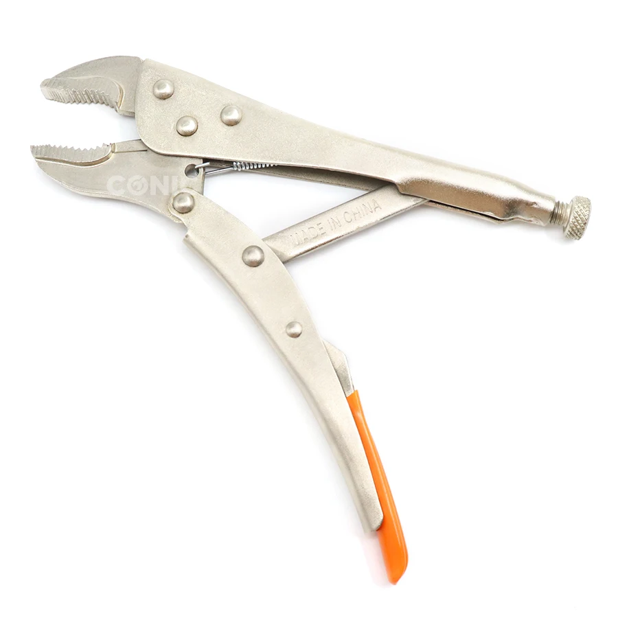 High quality professional Cr-V steel vise grip Curved Jaw locking pliers with PVC dipped handle