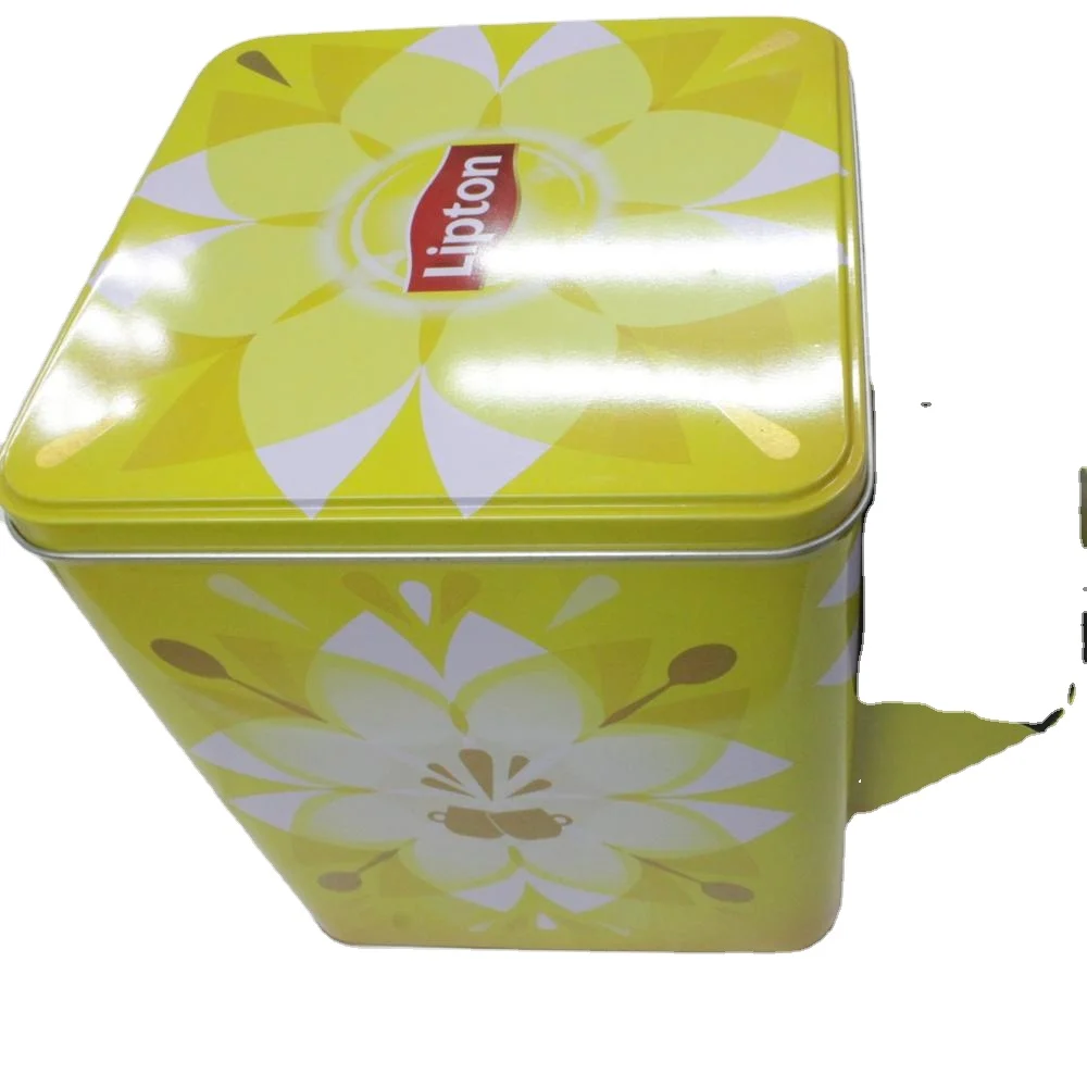 OEM Large Square Shaped Tin Box  With side door For Food and Candy