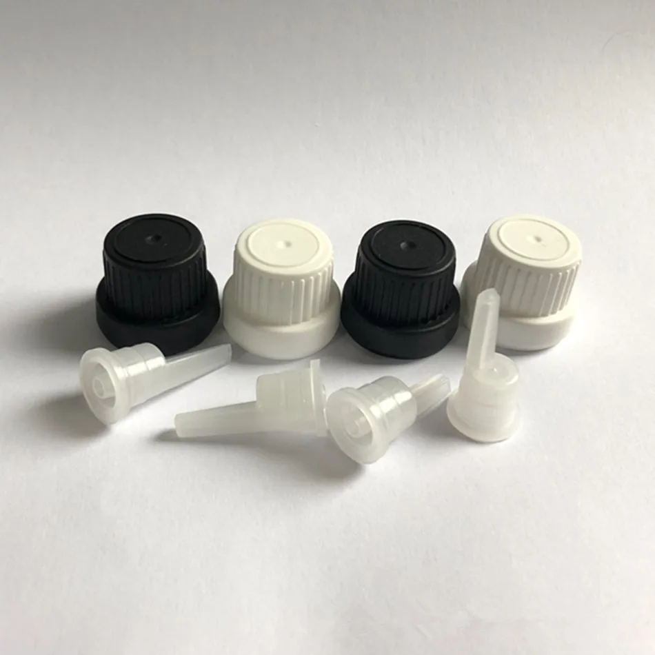 18/410 plastic tamper evident cap, tamper resistant brush cap,security ring cap with brush for essential oil bottle