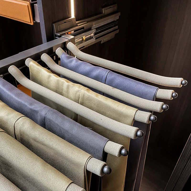 Top Mounting Slide out Trousers Pants Hanging rack/wardrobe Trousers Rack Multifunctional Pants Rack Heavy Duty Trousers Hanger