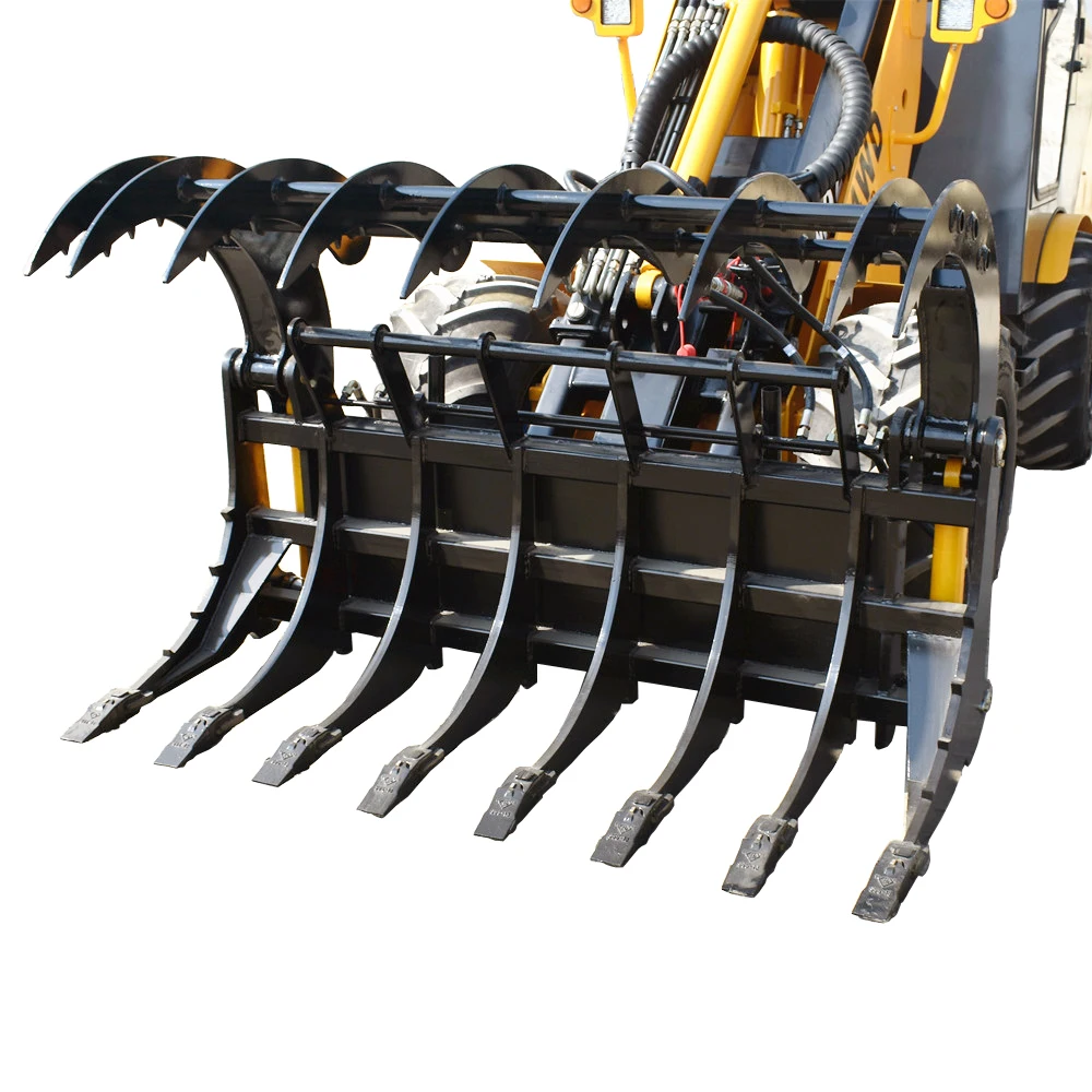 Universal SKid Steel Attachments Various Wheel Loader Attachments power rake/log grapple/stump grinder/mulcher