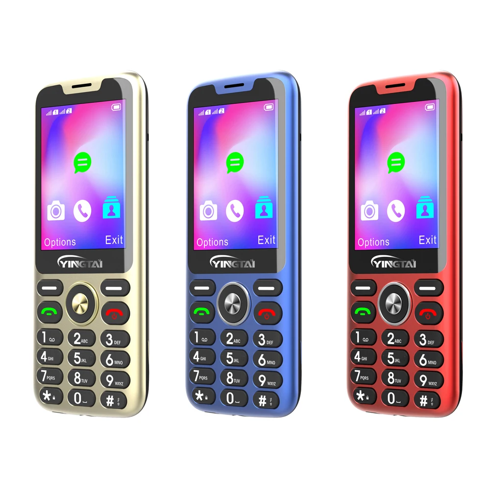2.8inch 240*320 SCT107 fast speed 48MB+128MB 1800mAh large volume speaker phone 4G Volte keypad mobile phone