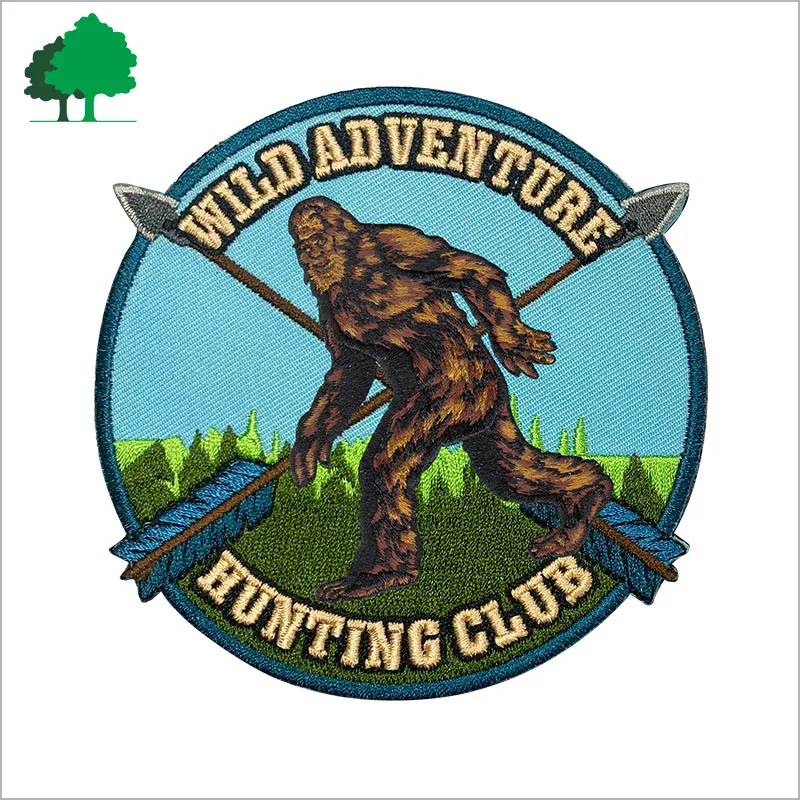 Customized Name embroidery Badge Magnetic welcome Embroidered Irregular emblem