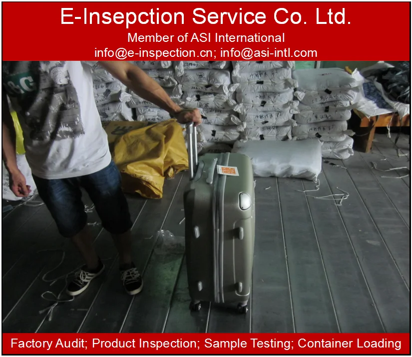 
Ningbo Yiwu Third party inspection qingdao quality control inspection service luggage quality control 
