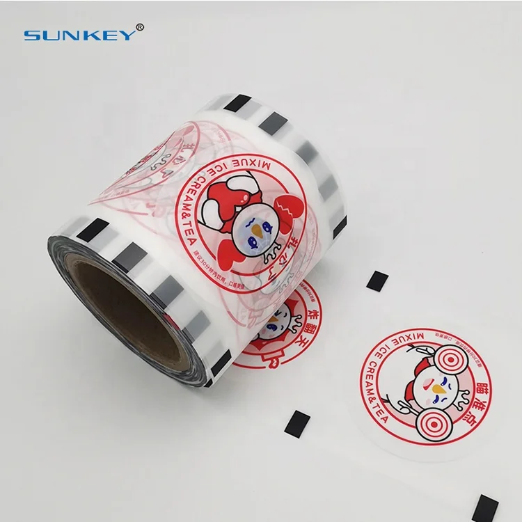 Food Grade Customized  Pet/pp Plastic Heat Sealing Cup Sealing Film
