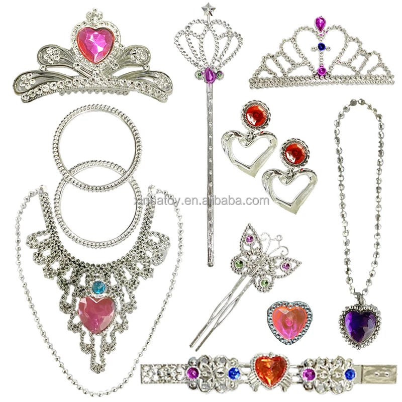 Role Play Toy Set Delicate Dress Up Jewelry Pretend Play Princess Beauty Set Games For Girls