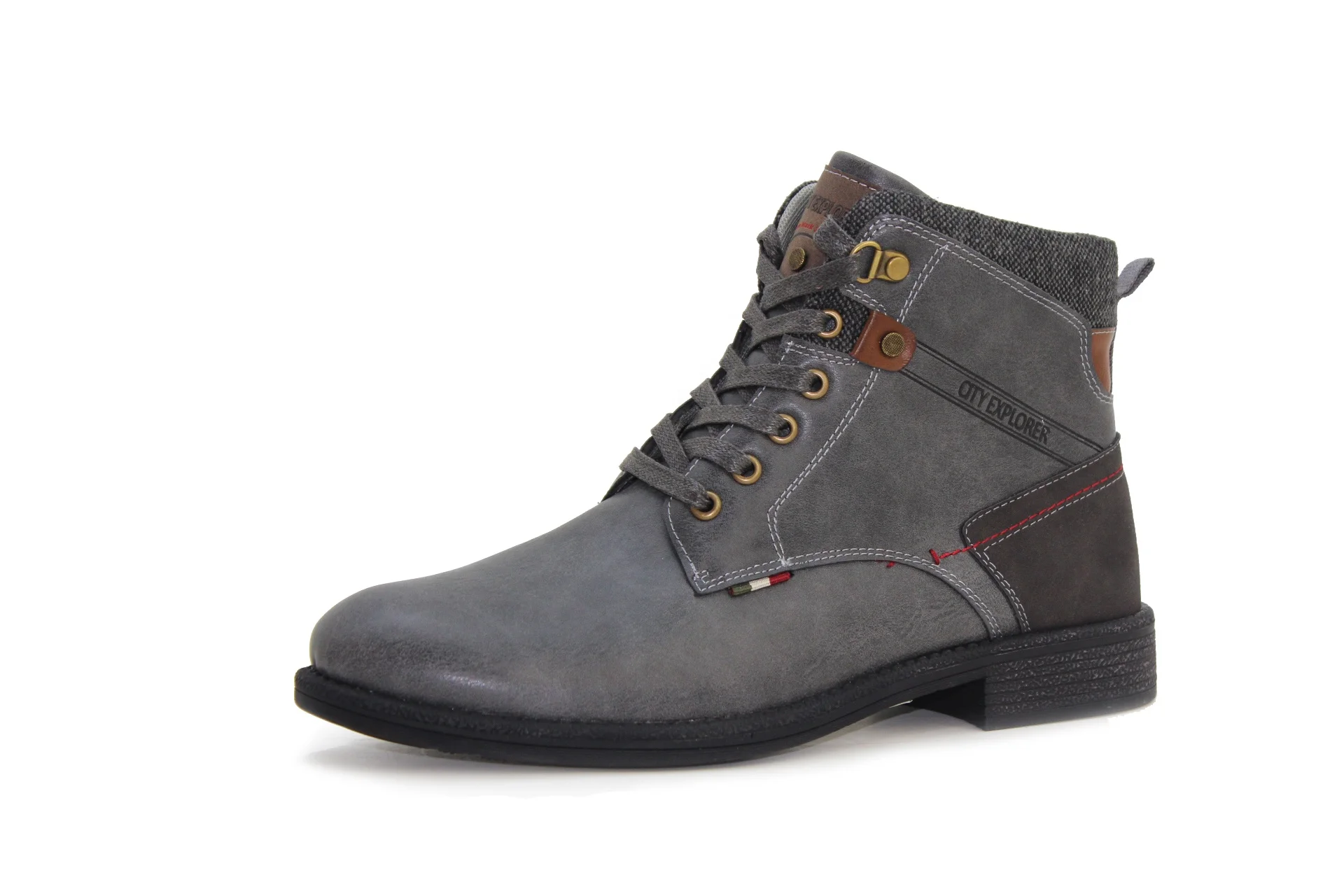 Wholesale New Style Fashion Pu Leather Men Ankle Boots