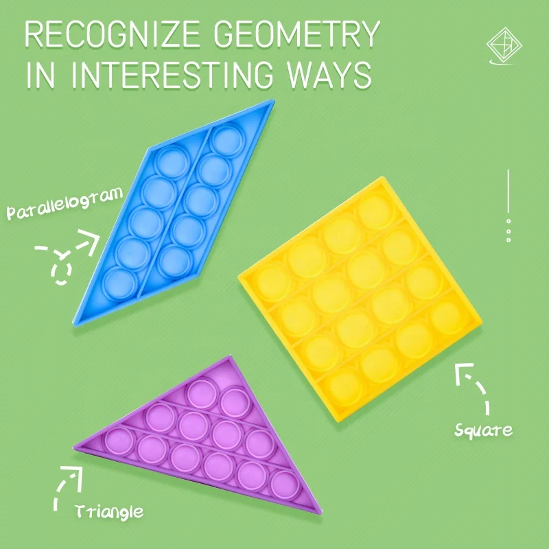 New Design Hotsale Pressing Silicone Tangram Puzzle Games for Children