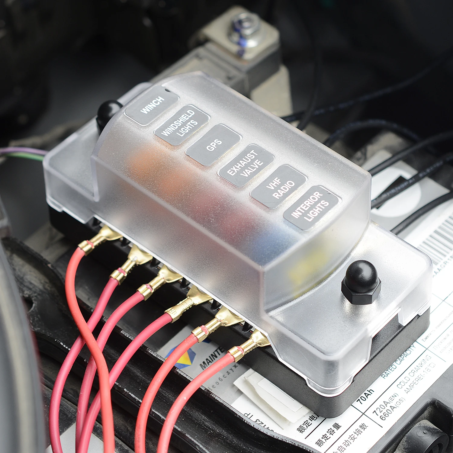  Независимый положительный и отрицательный вертикальный 6 способ 32v низшее напряжение Авто Водонепроницаемый держатель предохранителя блок отправить предохранитель