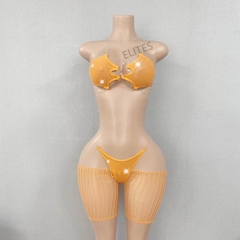 ELITES Exotic Dancewear Sexy Stripper Outfits ONE PIECE SWIMSUIT Pole Dance Wear lingerie women