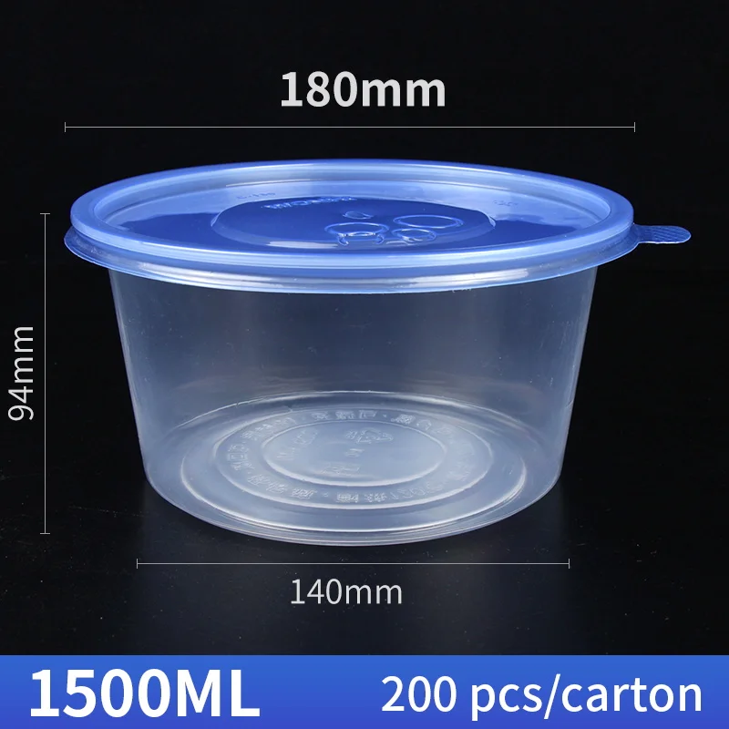 Clear 16 32 oz ounce safe lock plastic round pp deli hot soup freezer bowl disposable food container with locking lid