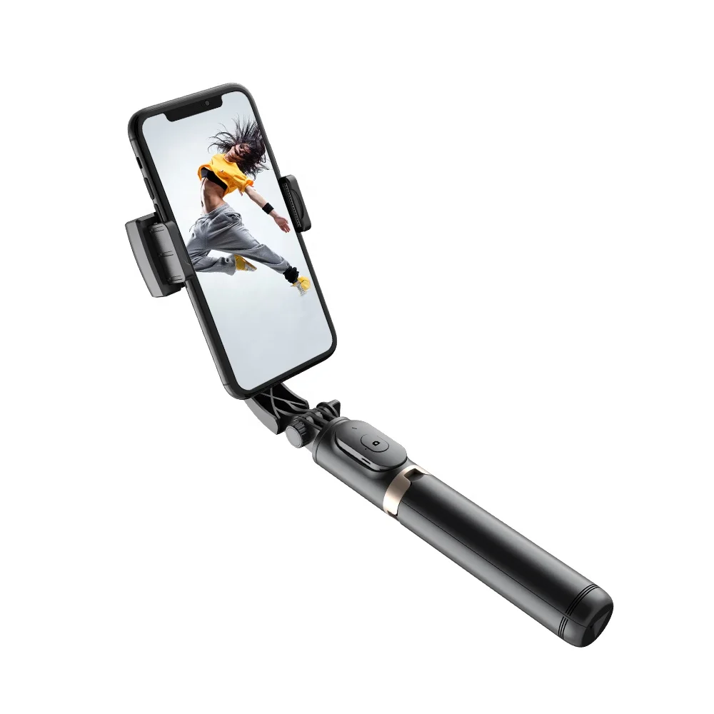Q08 Handheld Phone Stabilizer Gimbal 1 Axis Phone Stable Selfie Tripod With BT Remote Gimbal Stabilizer Selfie Stick