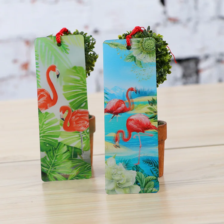 Wholesale Lenticular Promotional Plastic PET 3D Bookmark of Animals