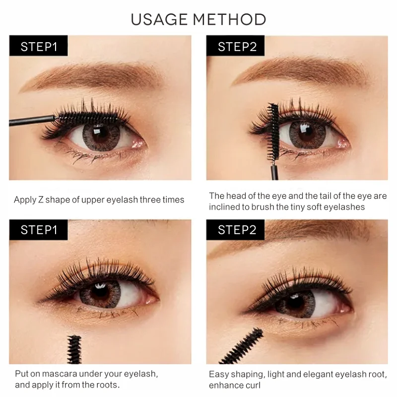 Factory Price Custom Mascara Tube Bottle Private Label Makeup Black Double Head Mascara