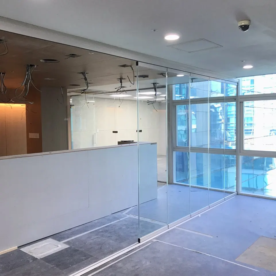 Glass Folding Door Tempered Glass Sliding Door 12 foot folding exterior glass doors