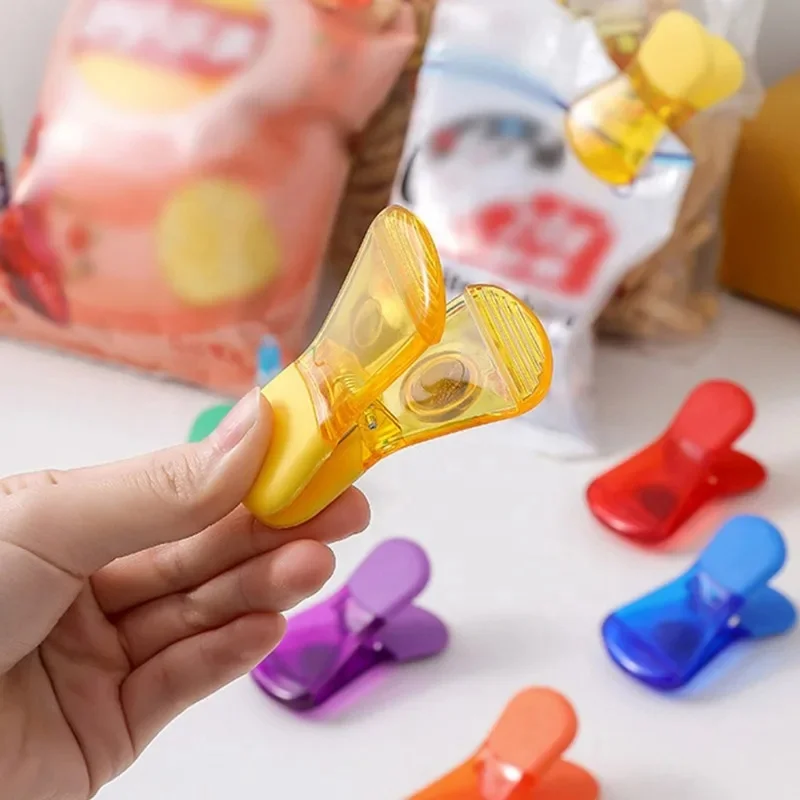 Kitchen Magnetic Plastic Bag Clips Ziplock Refrigerator Message Notes Strip Magnet Sticker Photo Home Sealing Clip