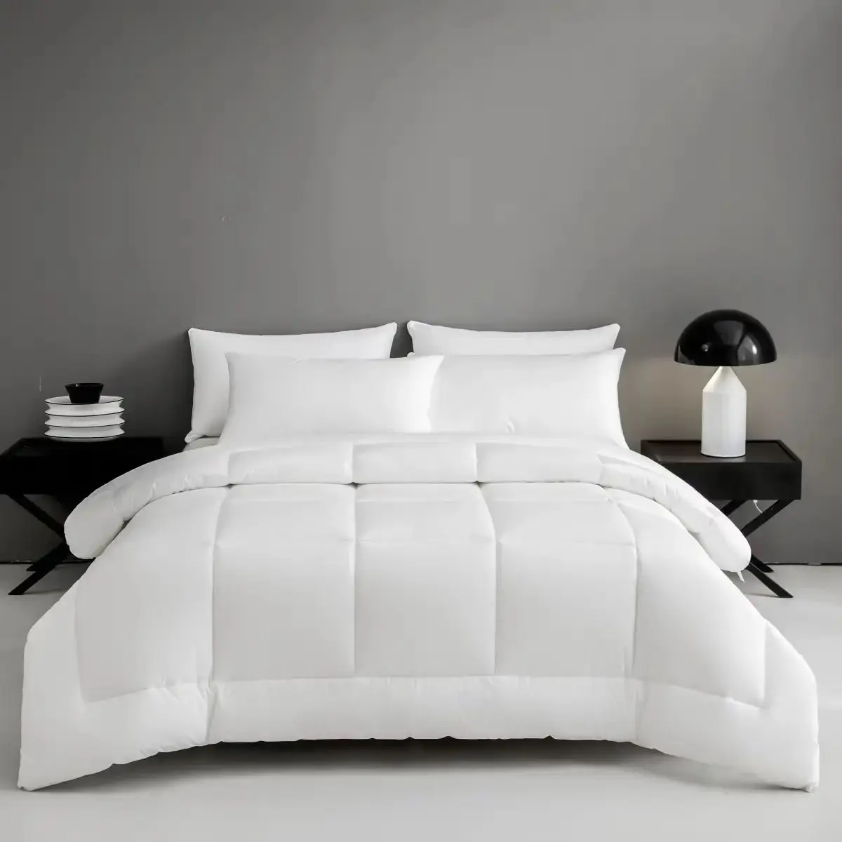 Luxury 350gsm Microfiber Duvet Cover 200*220 Thick Polyester Embroidered Pattern Cotton Filling Soft Home Bedding Set Summer Use