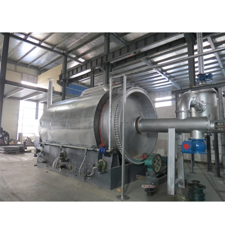 High efficiency batch type waste tyre/plastic pyrolysis plant to produce oil/carbon black/steel wire