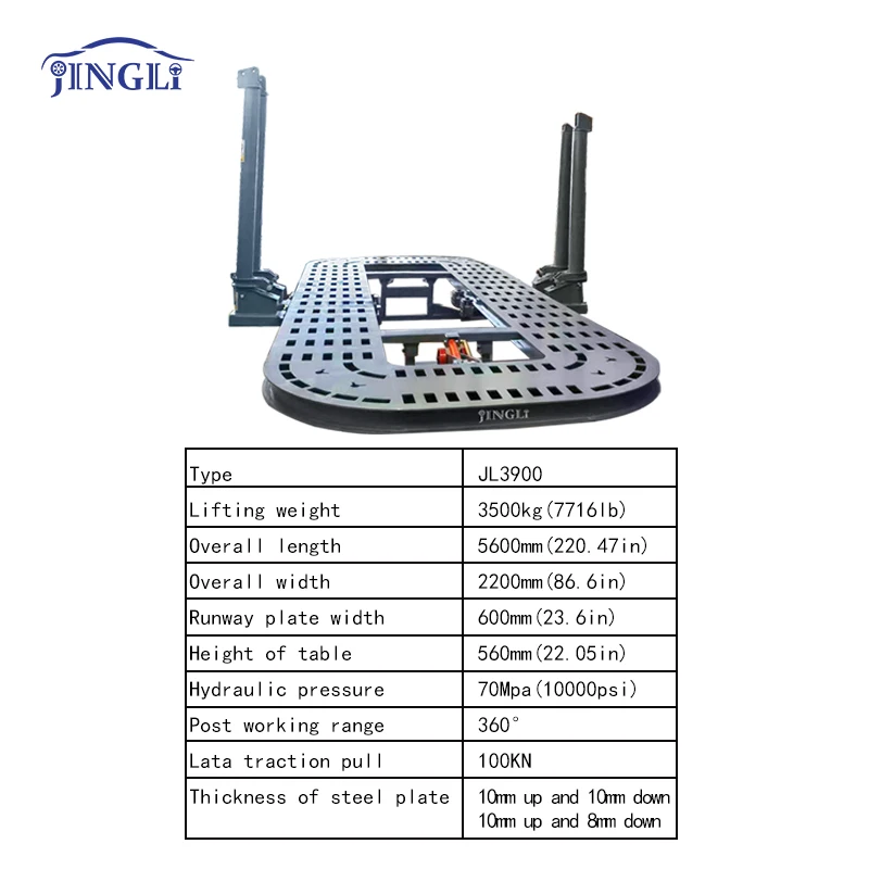 CE Approved Hot Selling 5 Square Holes Pneumatic Car Frame Machine Bench Table for Car Body Repair