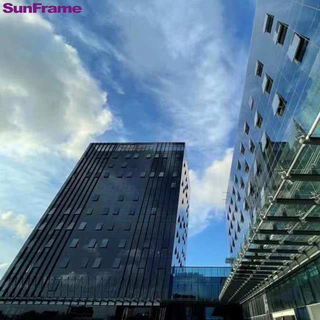 Supply glass aluminum unitized curtain wall glass curtain walls producter igu unit insulating low-e glass curtain walls