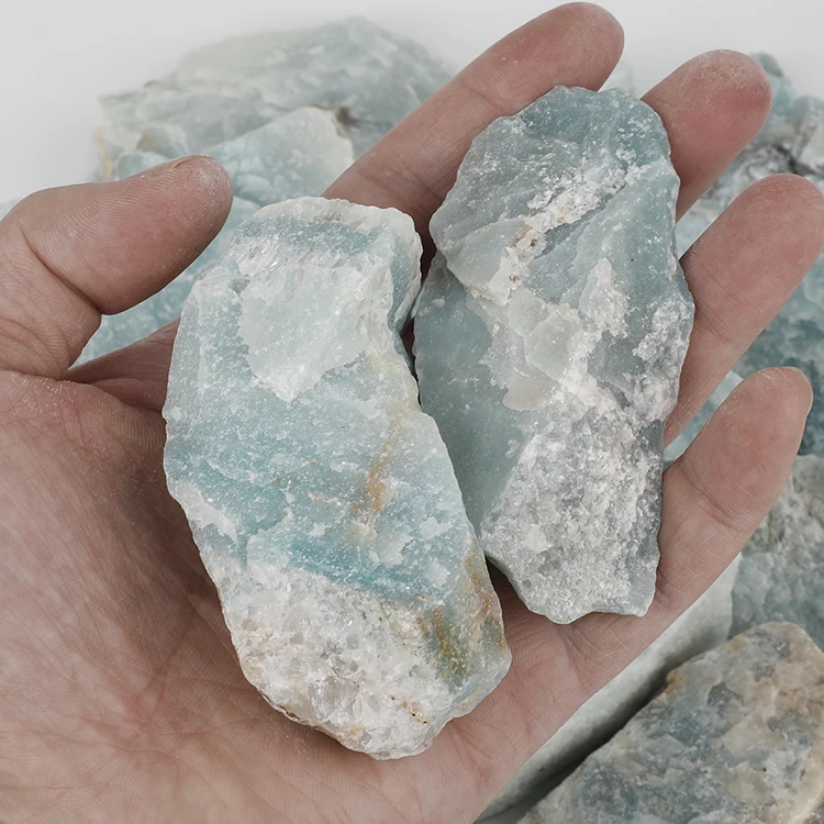 Natural Raw Rough Unpolished Amazonite Stone for Collection and Decoration