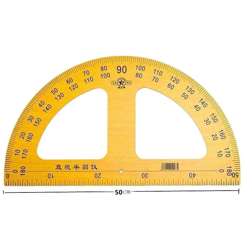 School Stationery Geometry Math Ruler Sets WoodenTriangular ruler Protractor Drawing And Teaching Wood Ruler Set