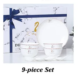 Exquisite design porcelain dinner sets ceramic tableware with gift box fine porcelain
