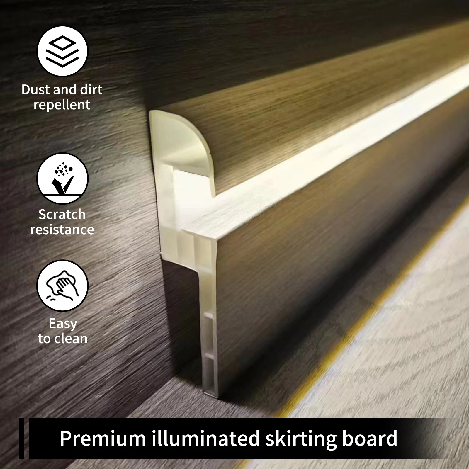 Waterproof China Wholesale Price Wood Color Ps Customize Wall Led Polystyrene Baseboard Skirting Pvc Boards