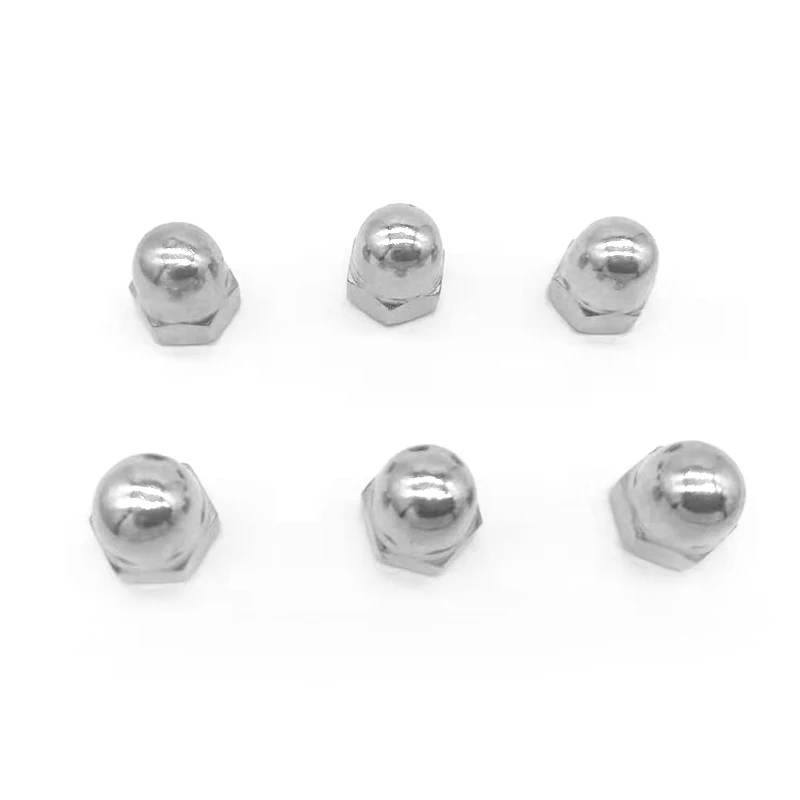 China Wholesales Hot Sale DIN 1587 M8 M10 M12 Stainless Steel 304 Plain Finish Hex Domed Cap Nuts Din 1587 Lock Nuts