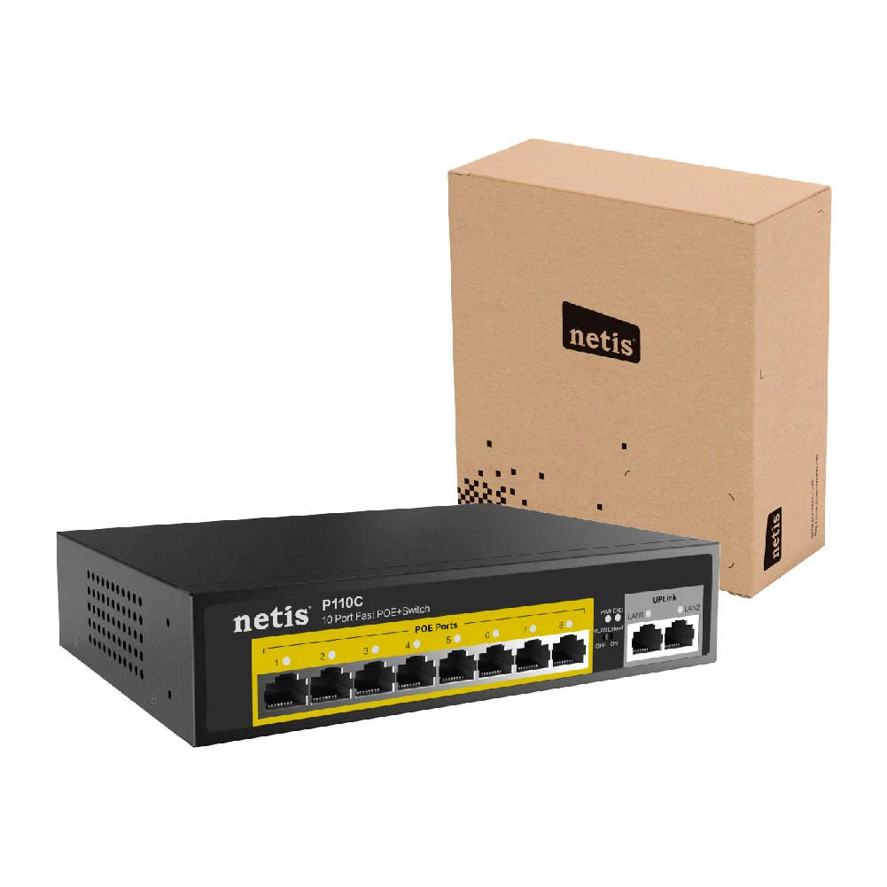 OEM/ODM Factory 2*10/100/1000 Base Uplink Ports 48V ethernet fiber switch poe 8